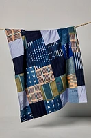 Tricia Fix Indigo Patchwork Throw