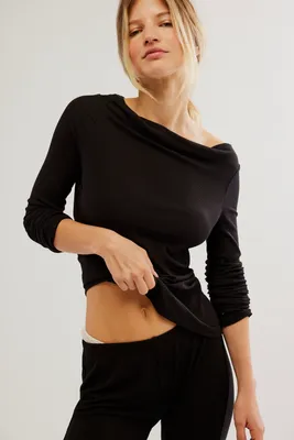 EVEREVE Calvin Rib Scoop Top