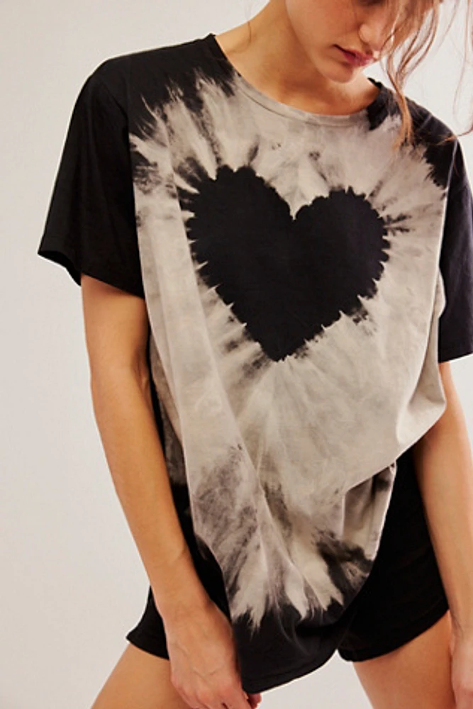 OneTeaspoon Black Heart Tie Dye Tee