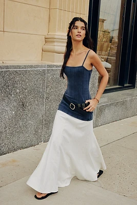 We The Free Catch Sun Denim Maxi Skirt