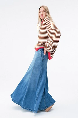 We The Free Catch Sun Denim Maxi Skirt