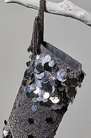 Silver Bells Embellished Stocking