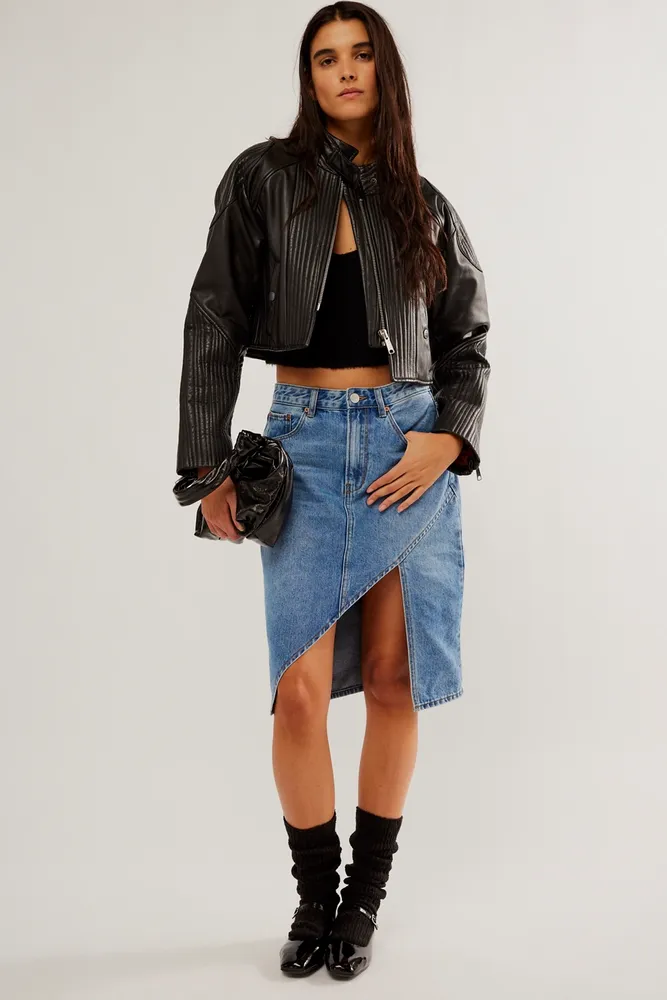 Stretch Denim Wrap Skirt – Draper James