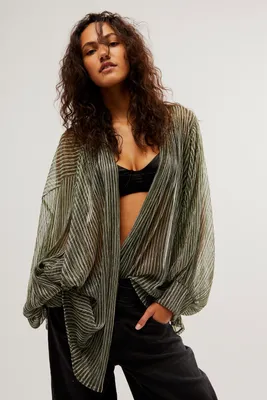 Shimmer Stripe Kimono