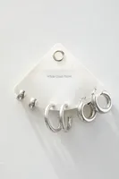 Silver Hoop Set