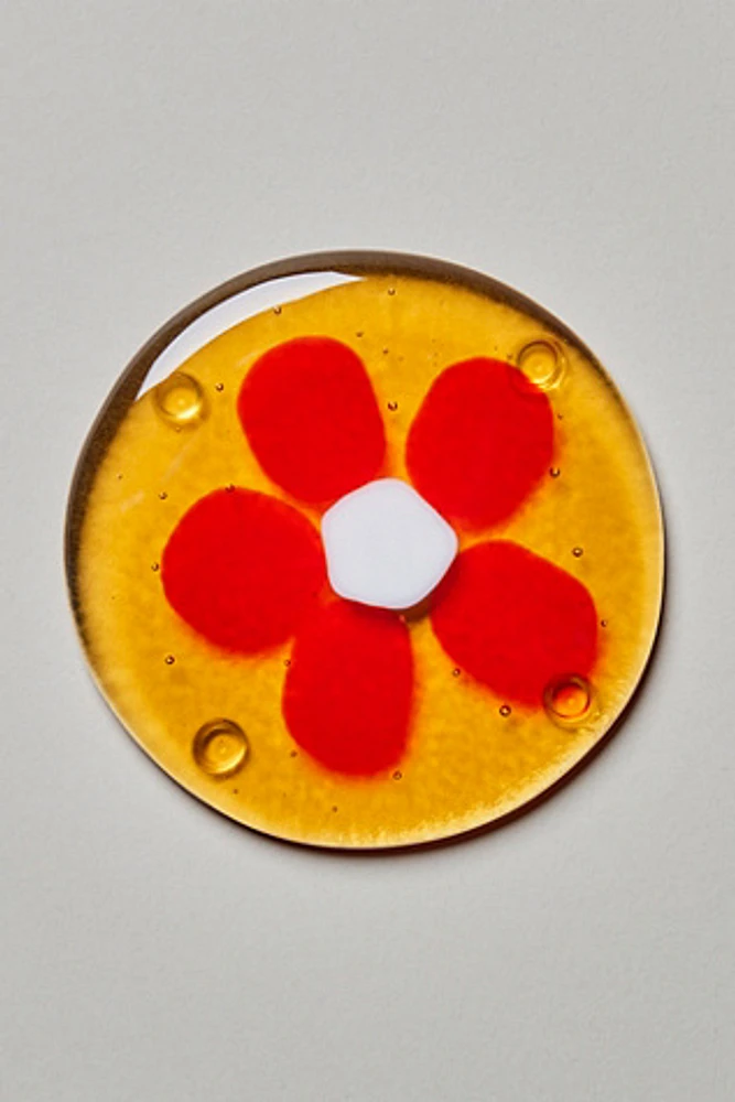 Flower Recycled Glass Coasters