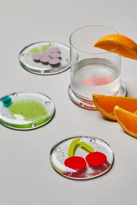 Fruity Recycled Glass Coaster