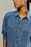 Dr. Collectors Embroidered Sashiko Denim Shirt