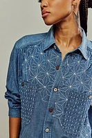 Dr. Collectors Embroidered Sashiko Denim Shirt