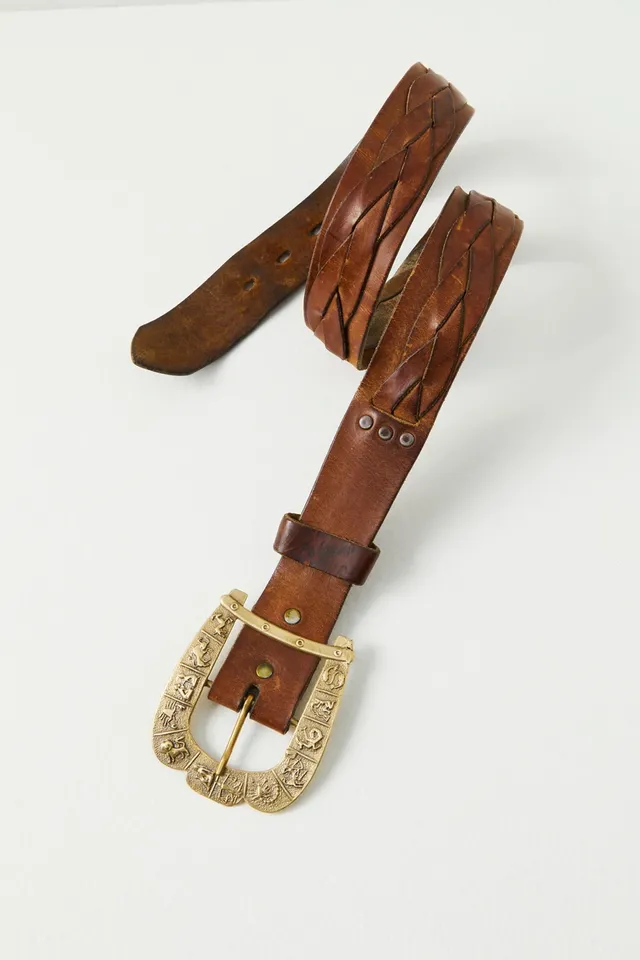 Medike Landes Round Buckle Leather Belt - Coyote Moon