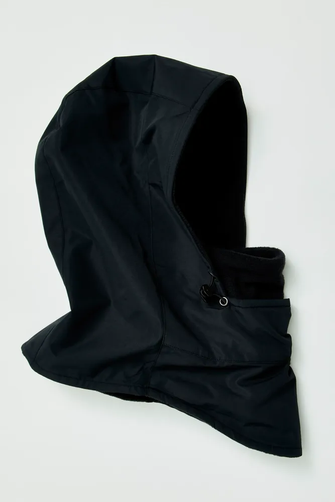 Oversized Black With Detachable Face Cover