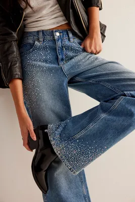 We The Free Tinsley Studded Baggy Jeans