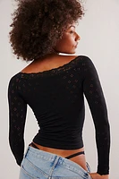 Eyelet Seamless Long Sleeve