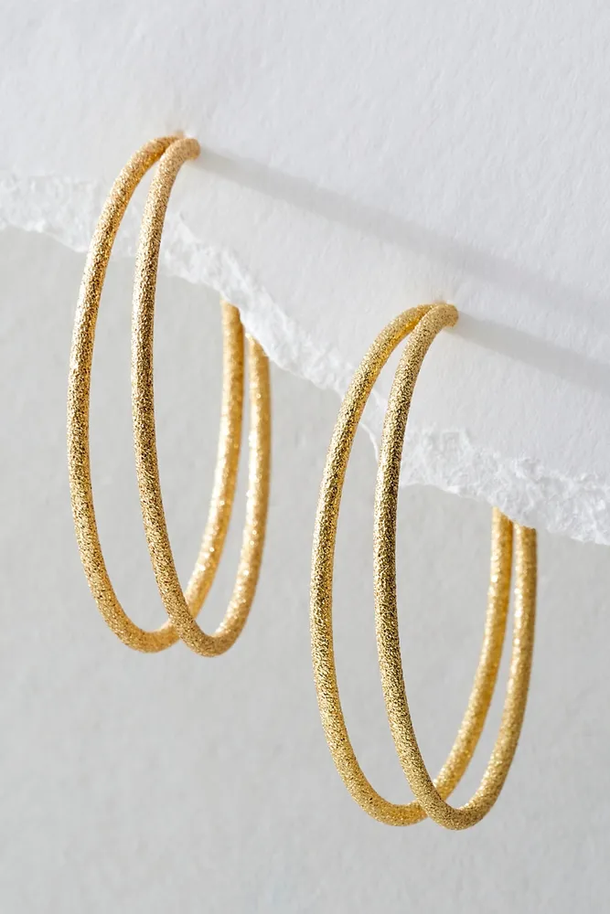 14k Gold Plated Omega Hoops