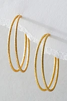 14k Gold Plated Omega Hoops