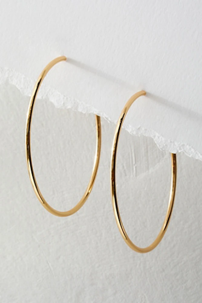 14k Gold Plated Omega Hoops