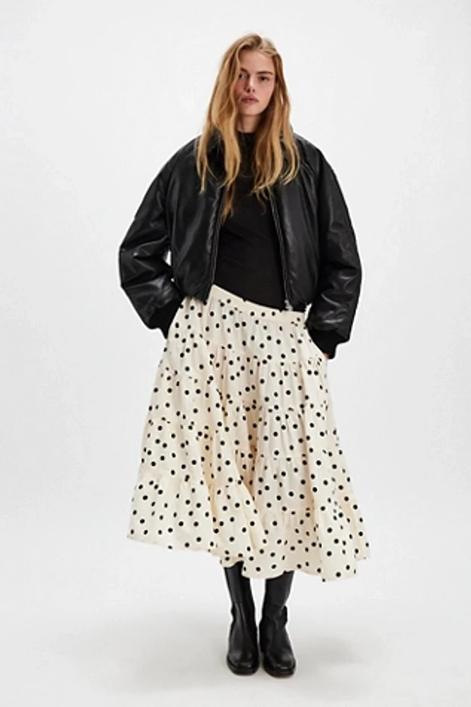 Full Swing Printed Midi Skirt