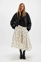 Full Swing Printed Midi Skirt