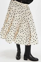 Full Swing Printed Midi Skirt