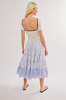 Full Swing Printed Midi Skirt