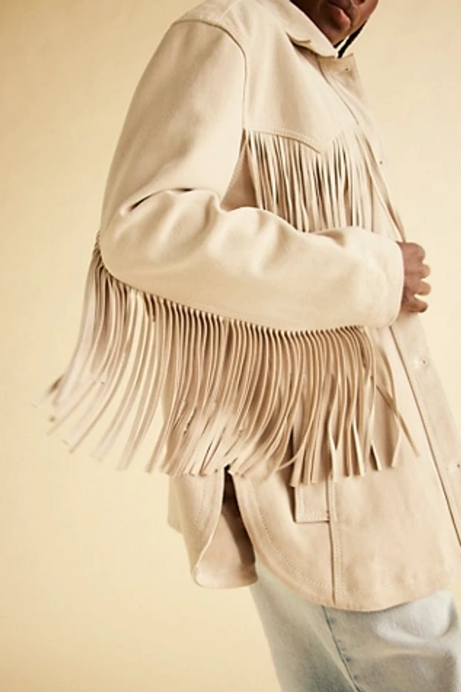 We The Free Fringe Out Suede Jacket