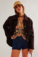 We The Free Fringe Out Suede Jacket