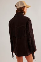 We The Free Fringe Out Suede Jacket