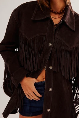 We The Free Fringe Out Suede Jacket
