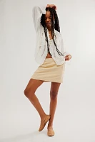 Can't Blame Me Linen Mini Skirt