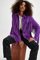 Fringe Out Vegan Suede Jacket