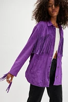 Fringe Out Vegan Suede Jacket