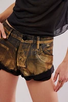 OneTeaspoon Foil Bandits Low-Waist Shorts