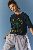 Original Retro Brand Notre Dame Crop Boyfriend Tee