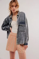 OneTeaspoon Dirty Blue One-Size Denim Shirt