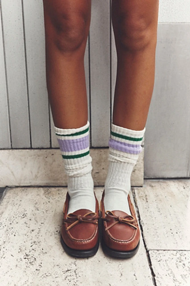 Retro Stripe Knee High Socks