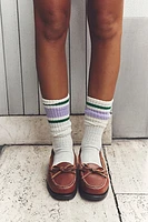 Retro Stripe Knee High Socks