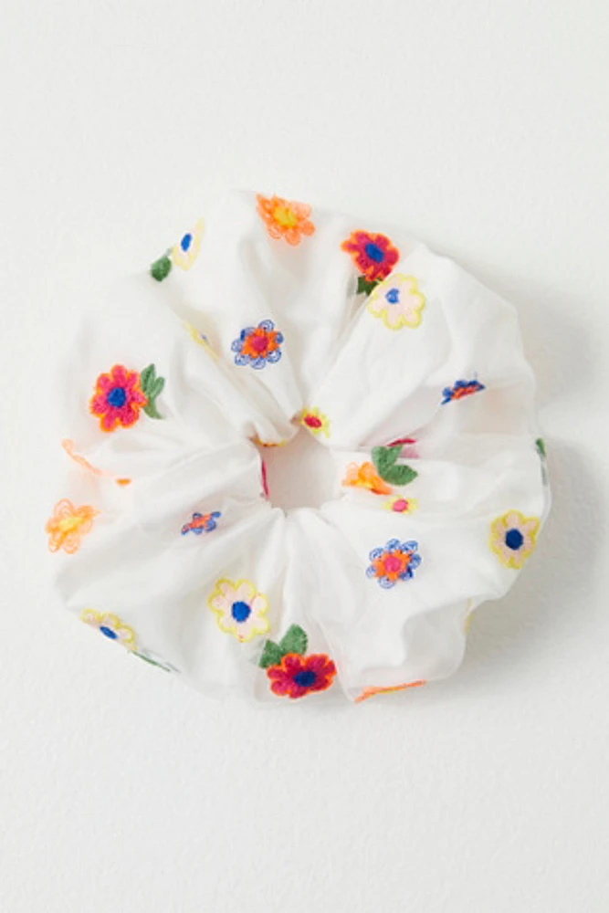 Spring Flower Jumbo Scrunchie