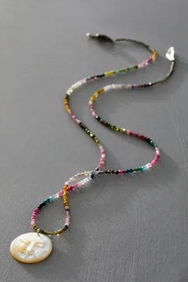 Alkemie Pearl Moon Pendant Necklace