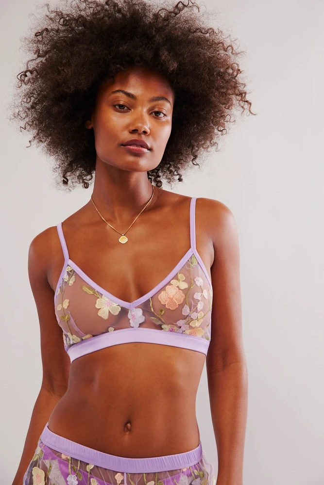 3-D Pastel Floral Bralette