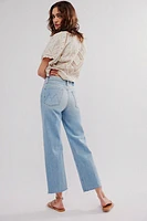 MOTHER The Rambler Zip Ankle Fray Jeans