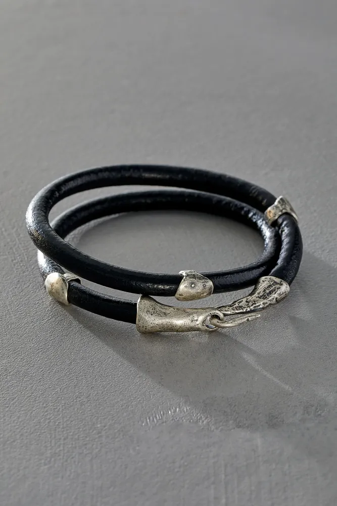 Alkemie Sterling Nugget Double Wrap Bracelet