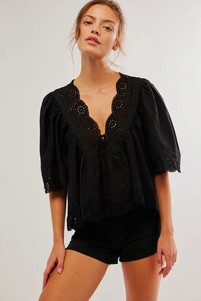 Costa Eyelet Top