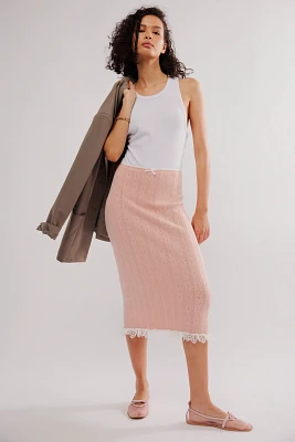 For Love & Lemons Andi Knit Midi Skirt
