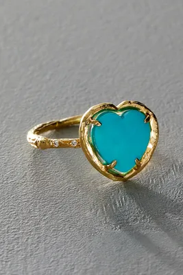 Elisabeth Bell Turquoise Heart Ring