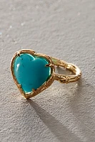 Elisabeth Bell Turquoise Heart Ring