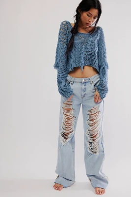 SER.O.YA Margot Cuffed Distressed Jeans
