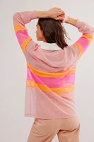 Anna Sui Neon Mesh Rugby Shirt