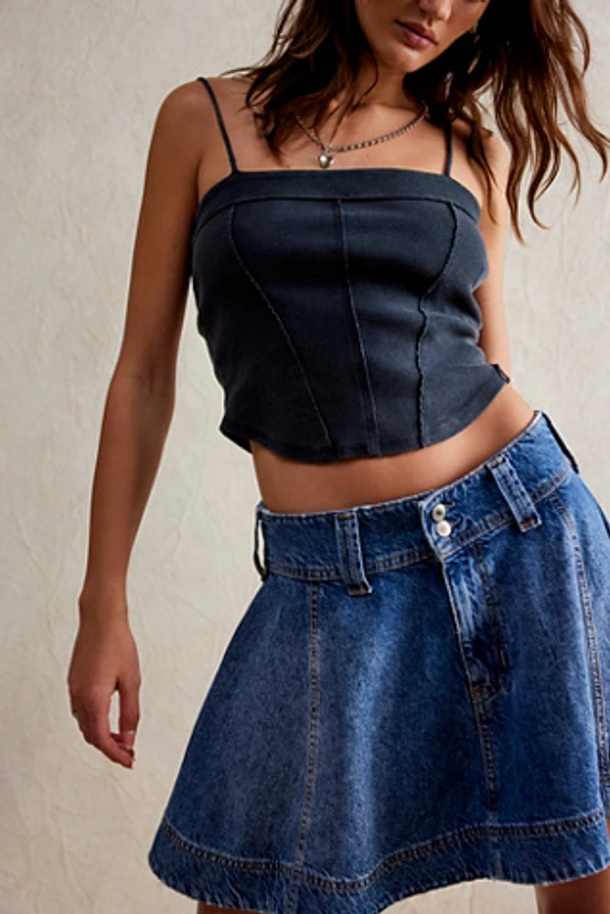 We The Free Wonderland Denim Skirt