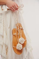 Rosette Wrap Sandals