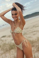 Zulu & Zephyr Olive Daisy Tie Triangle Bikini Top